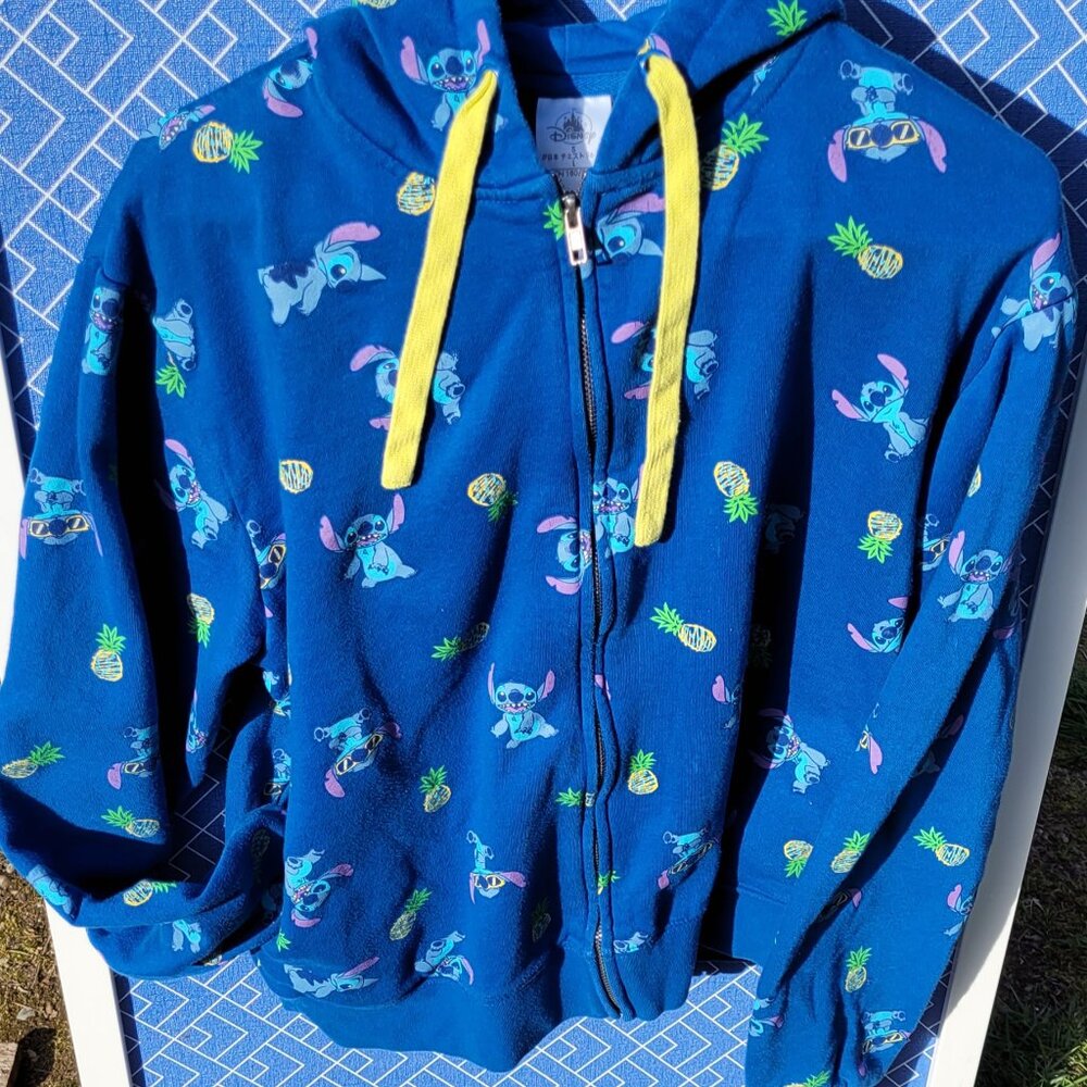 Disney Store Lilo & Stitch Zip Up Hoodie Large